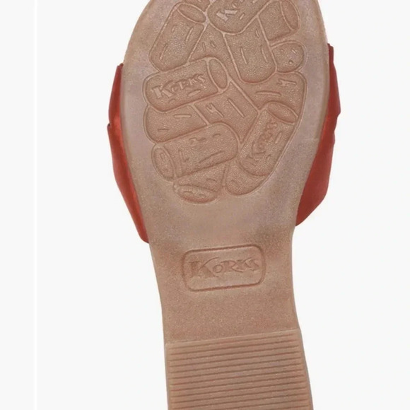 New in Box Korks Soleil knot flat sandals rust satin size 8M - Picture 6 of 6